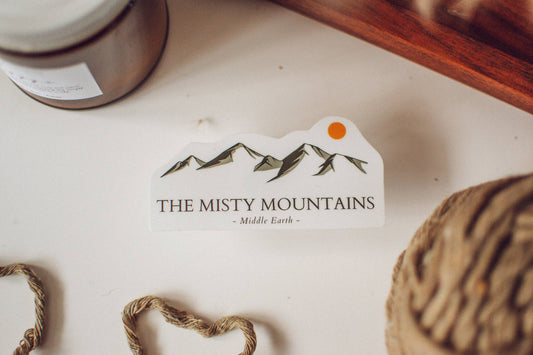 Brush & Bird - The Misty Mountains Sticker | Lord of the Rings Inspired Art