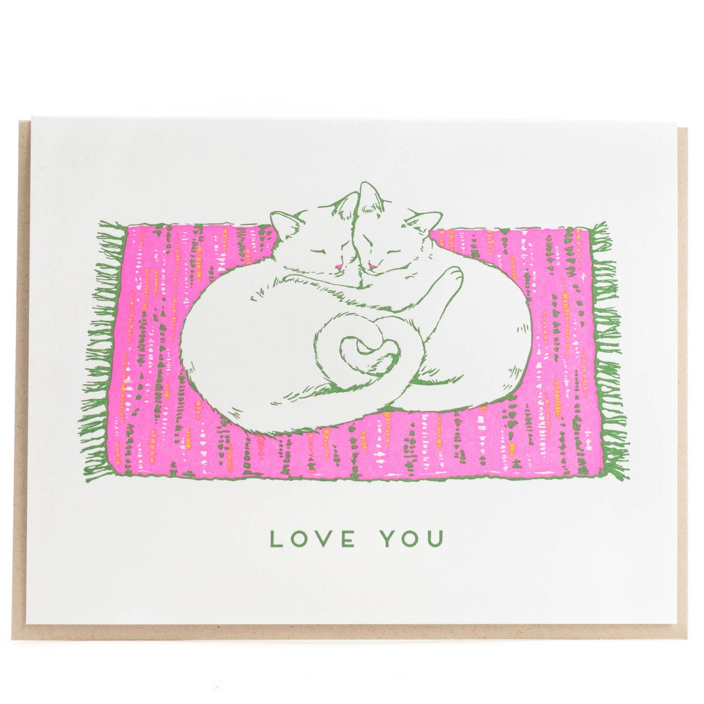 Porchlight Press Letterpress - Colour Your Cats - Love Interactive Greeting Card - Agricola Street Books