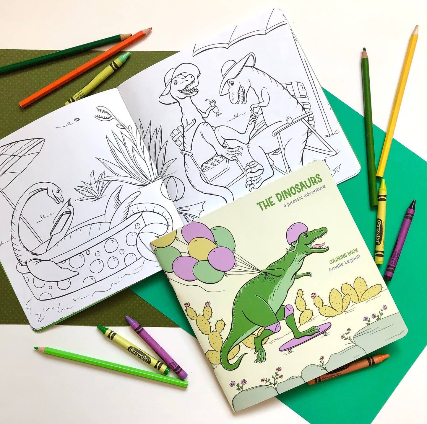 Sardines Studio - Coloring Book - The Dinosaurs A Jurassic Adventure - Agricola Street Books