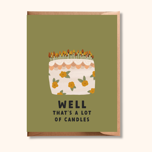 Brush + Bird Paper Co. - Funny Old Age Birthday Greeting Card | Birthday Cake Card