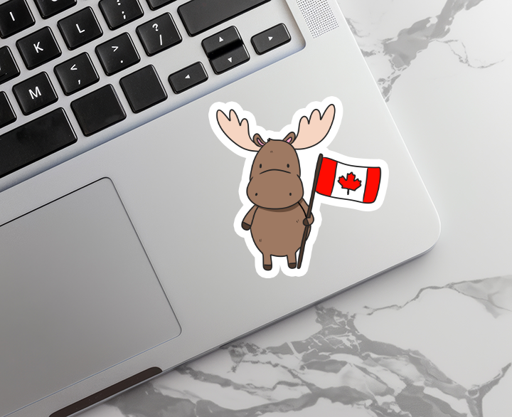 Rebel and Siren Stickers - Canadian Moose | Animal | Waterproof Sticker | 3"