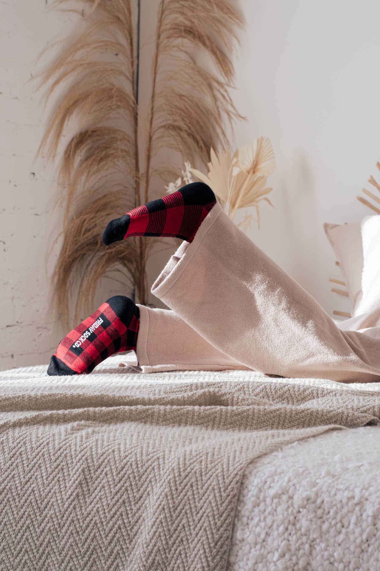 Friday Sock Co. - Women’s Socks | Red Plaid | Fun Socks | Canadian Brands: Women's 5-10