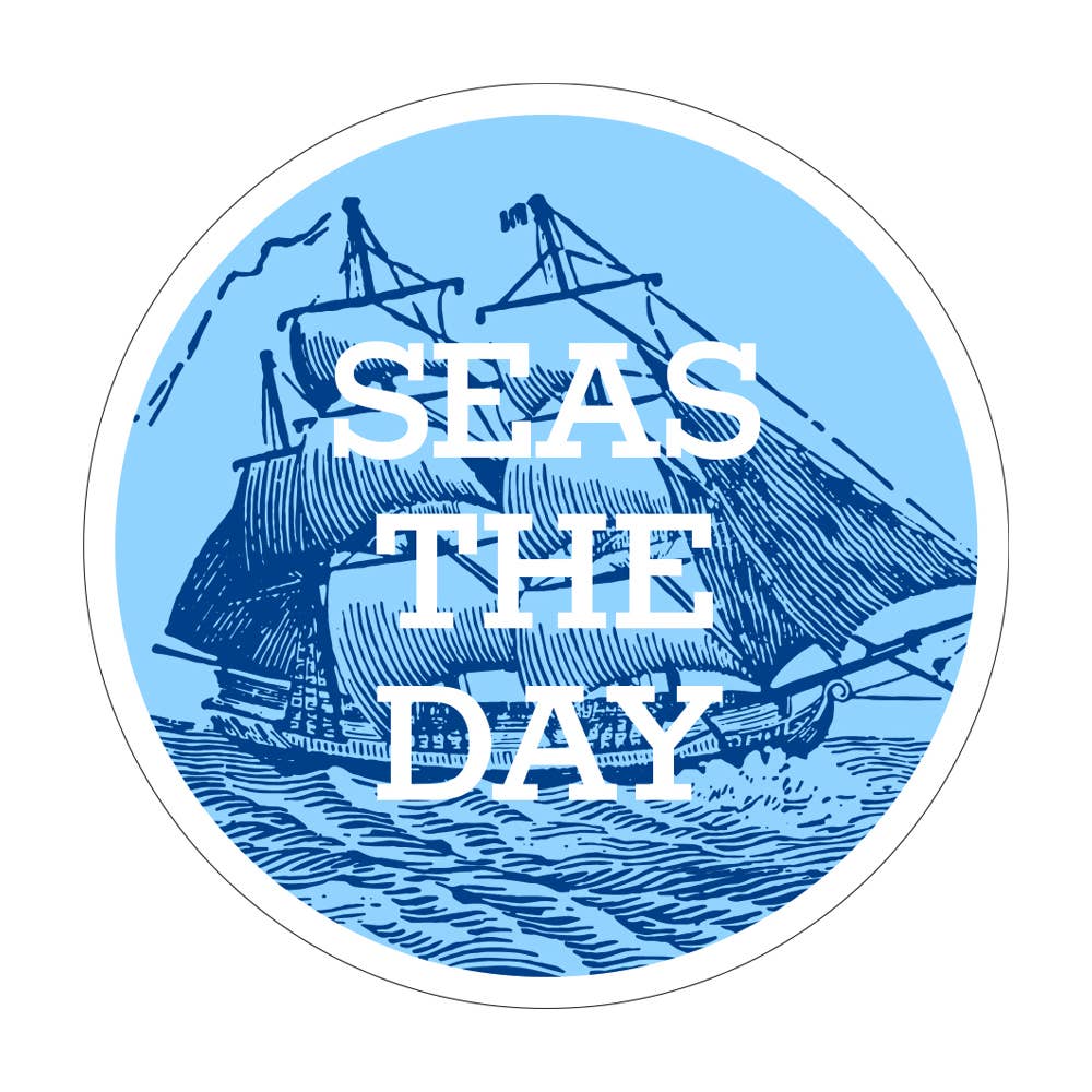 Inkwell Originals - Seas the Day Sticker - Agricola Street Books