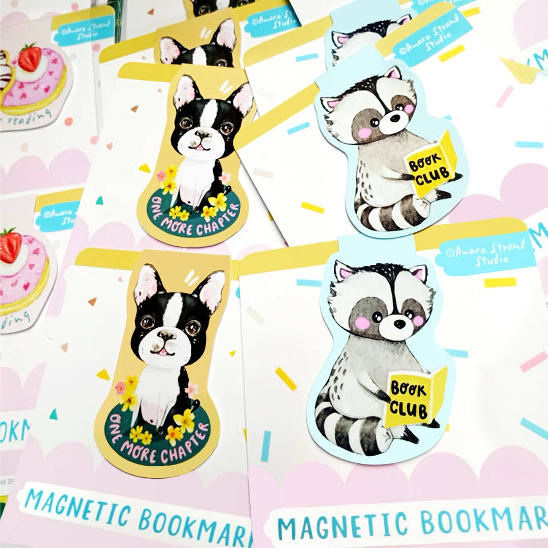 Amara Strand Studio - Raccoon Magnetic Bookmark