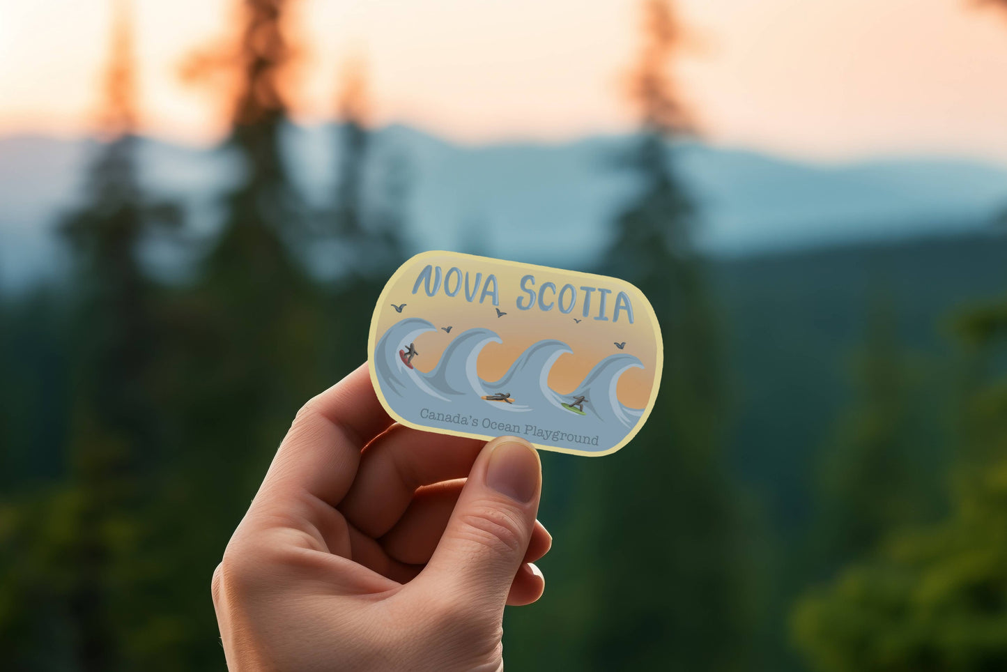 Bygone Art Project - Nova Scotia Surf Sticker & Magnet | Ocean Playground