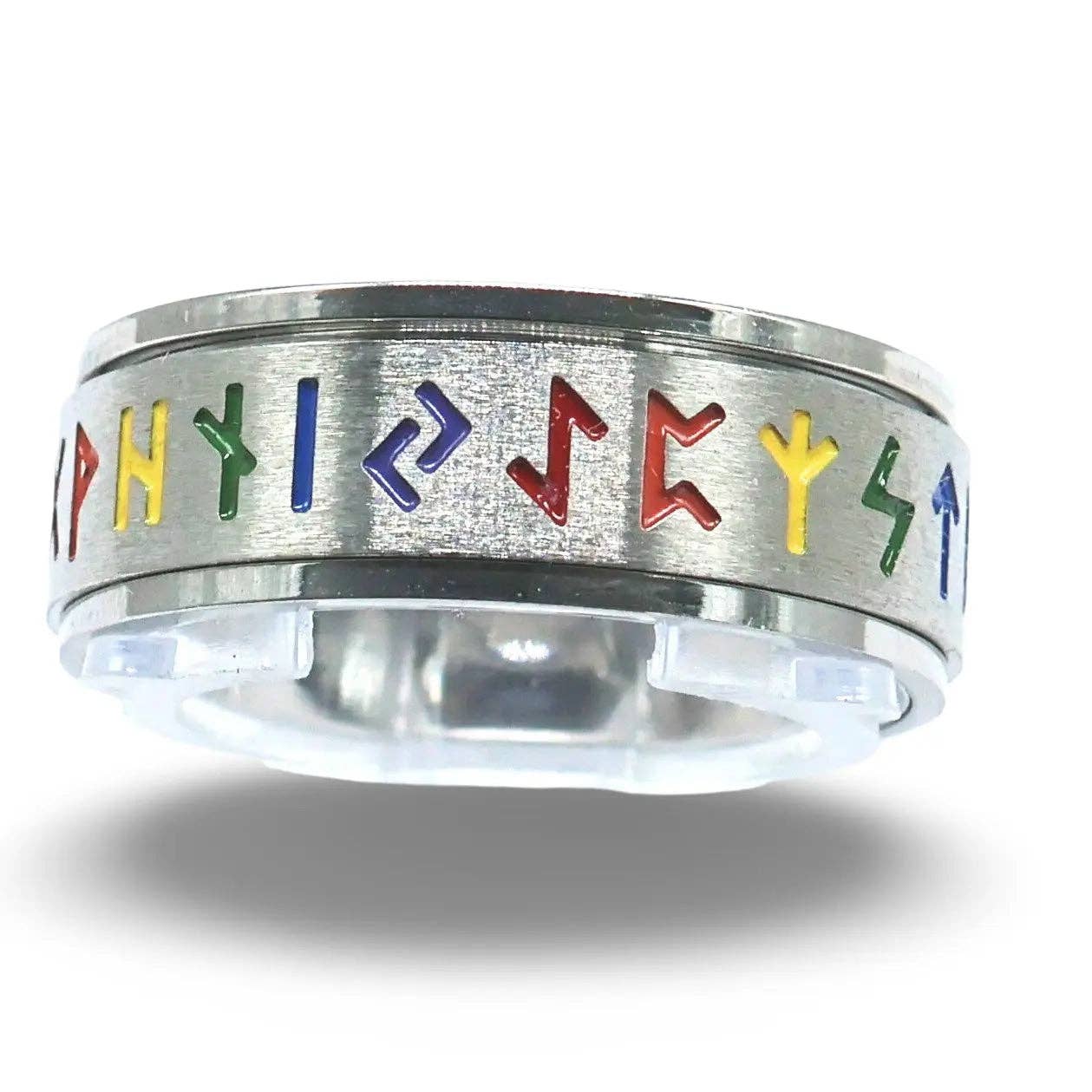 Arômes & Évasions - Ring - Stress Anxiety Relief - Viking Amulet Enamel Rotating - Agricola Street Books