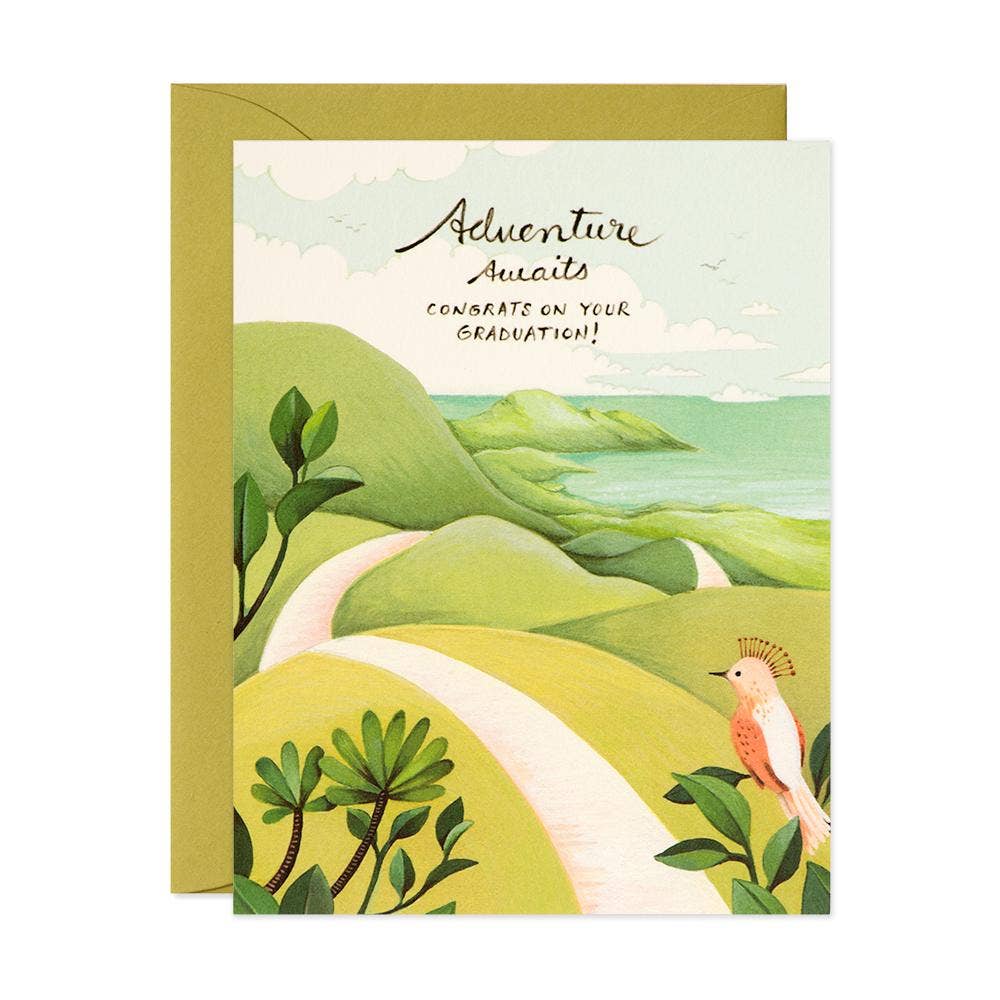 JooJoo Paper - Adventure Awaits Graduation Greeting Card