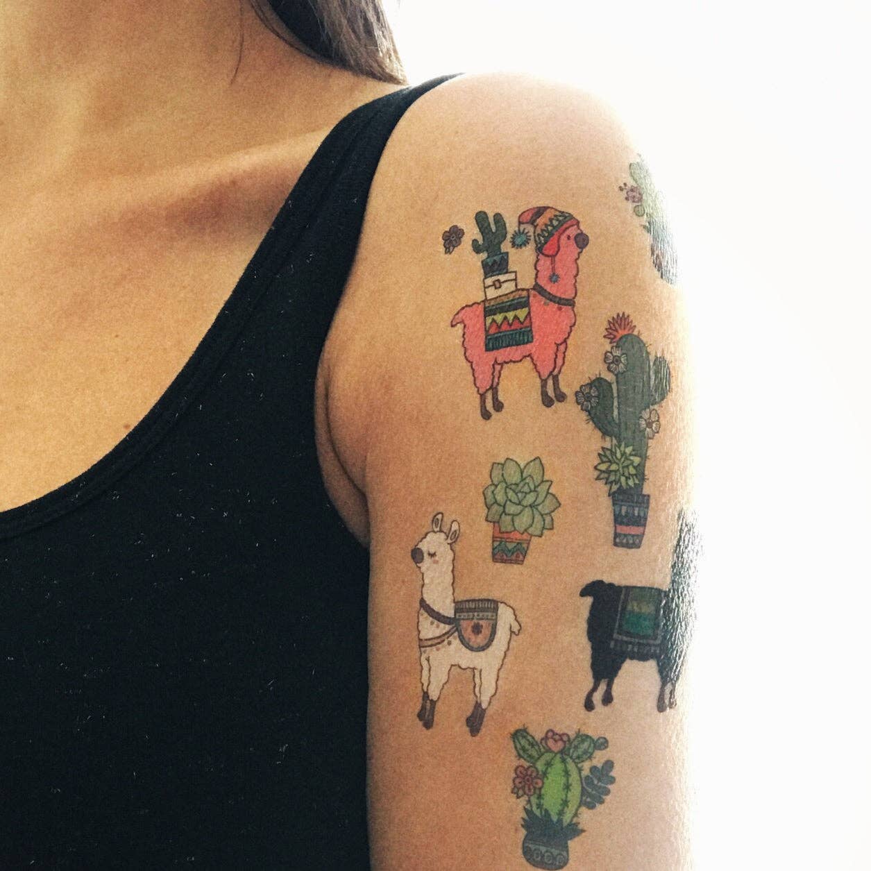 Les Tatoués - Alpacas and Cacti - Temporary Tattoos