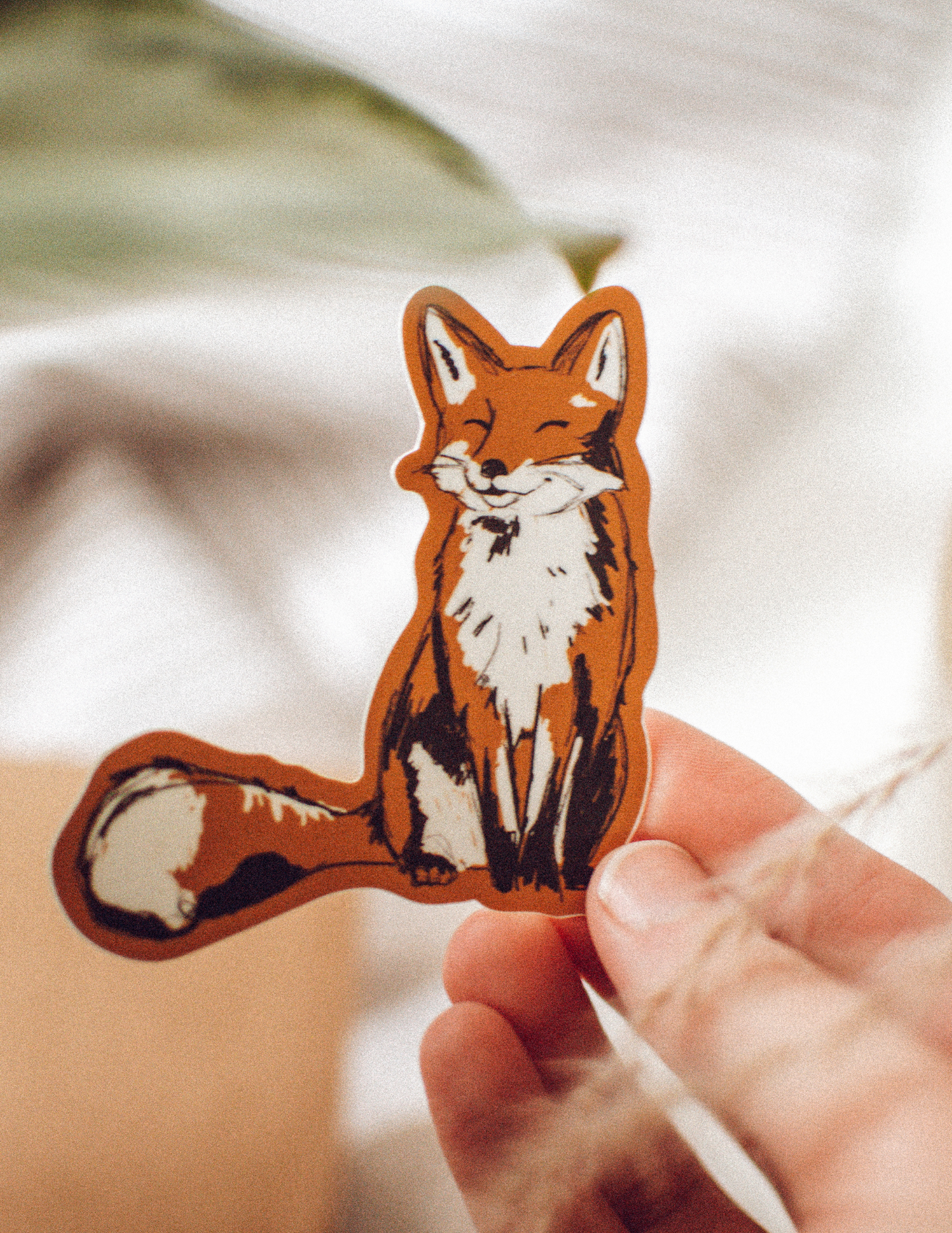 Brush + Bird Paper Co. - Smiling Fox Waterproof Vinyl Diecut Sticker | Outdoorsy Gift