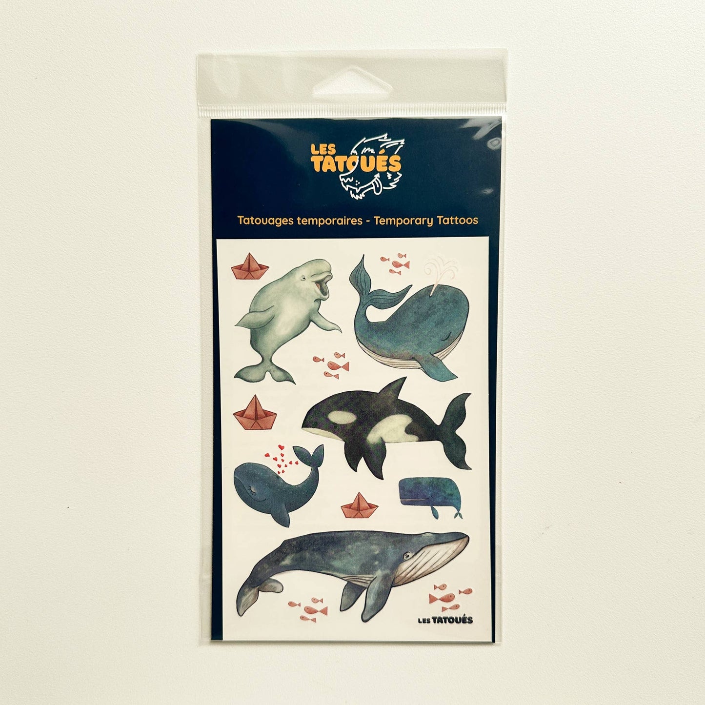 Les Tatoués - Whales - Temporary tattoos - Agricola Street Books