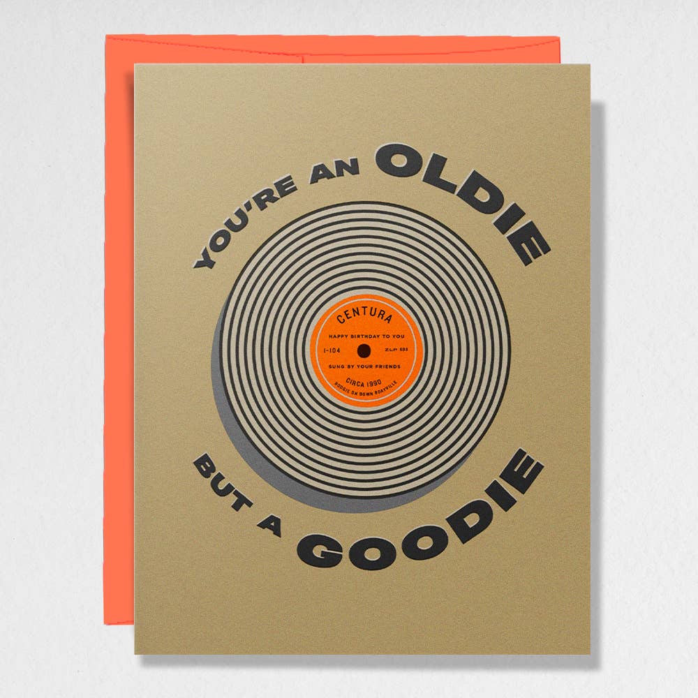 SLY EYE - Retro Birthday Risograph Card Vinyl/Cassette Design