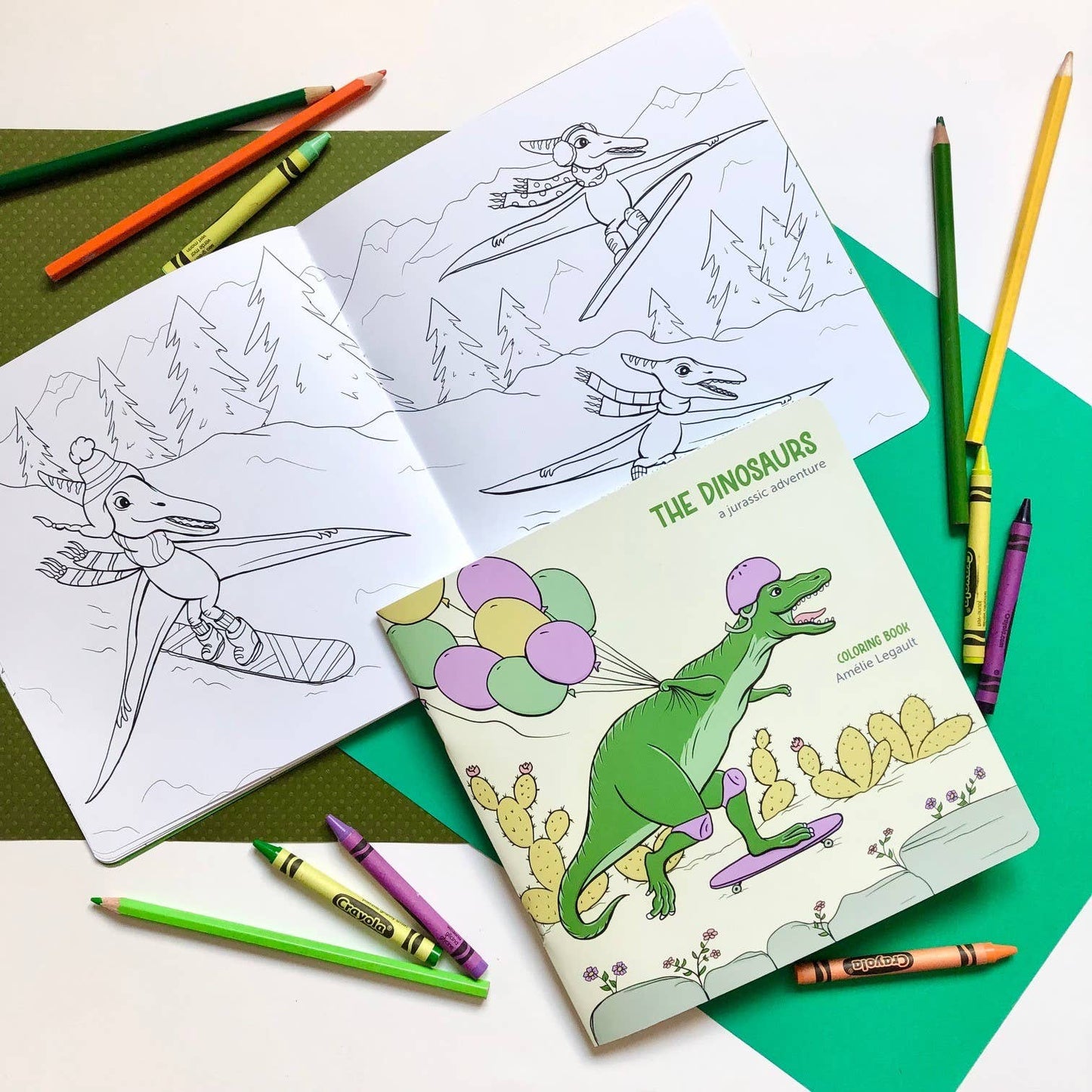 Sardines Studio - Coloring Book - The Dinosaurs A Jurassic Adventure - Agricola Street Books