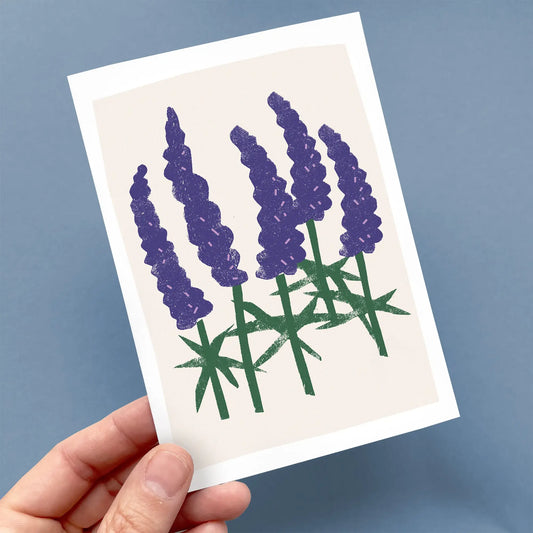 Kautzi Illustrations - Greeting Card Wild Lupines - Agricola Street Books