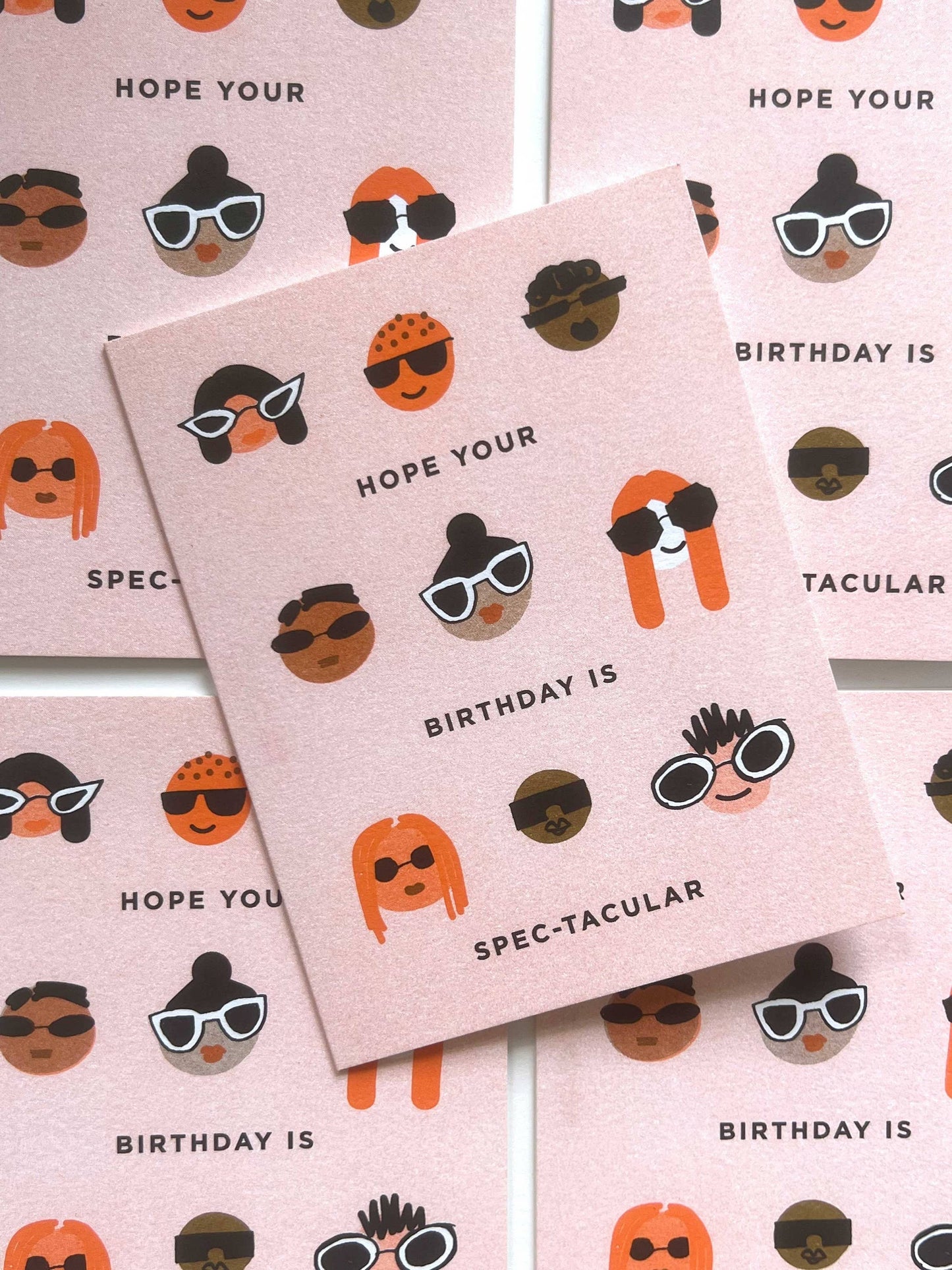 SLY EYE - Diverse Faces Funny Risograph Birthday Card