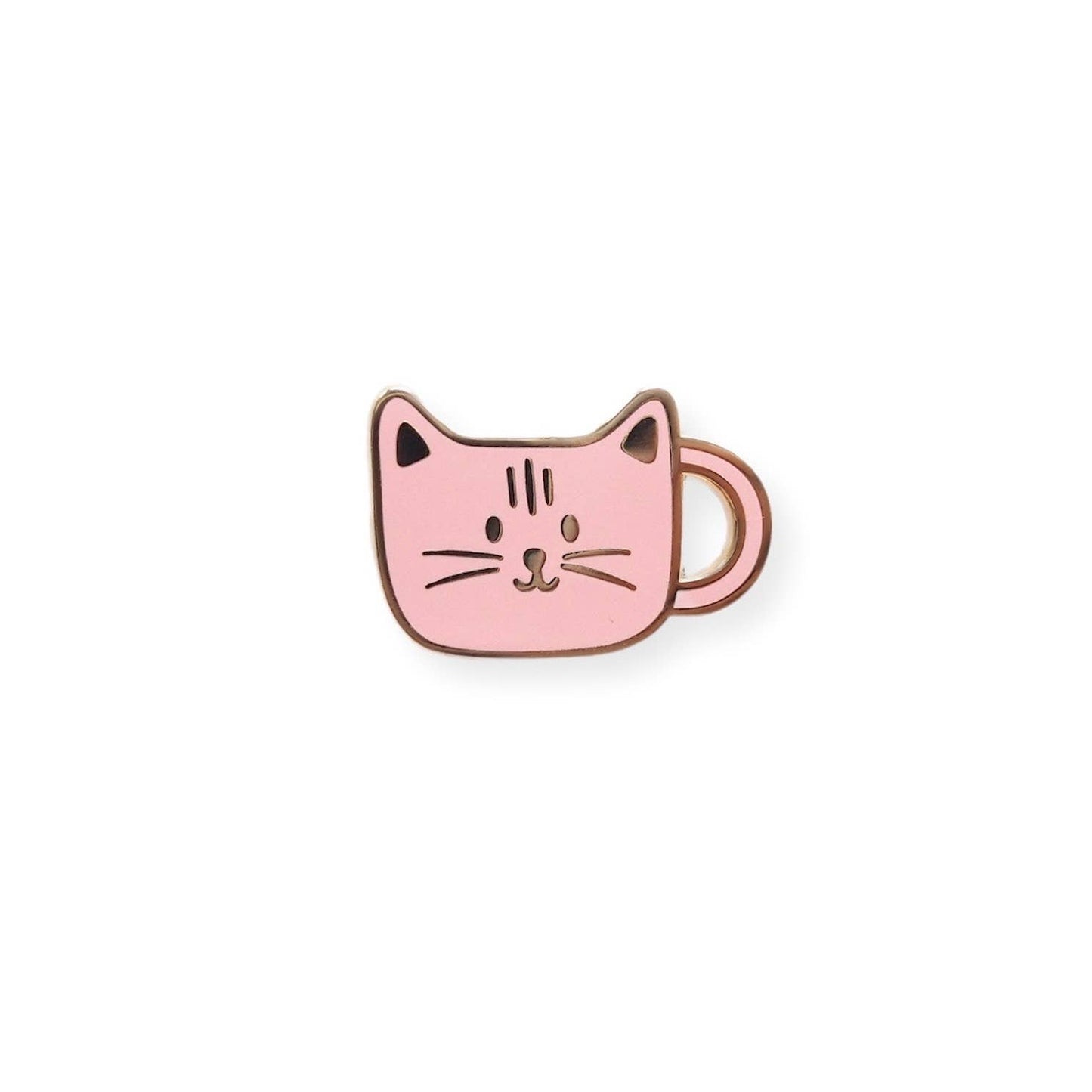 Desk of Sandra - Cat Mug Gold Hard Enamel Pin