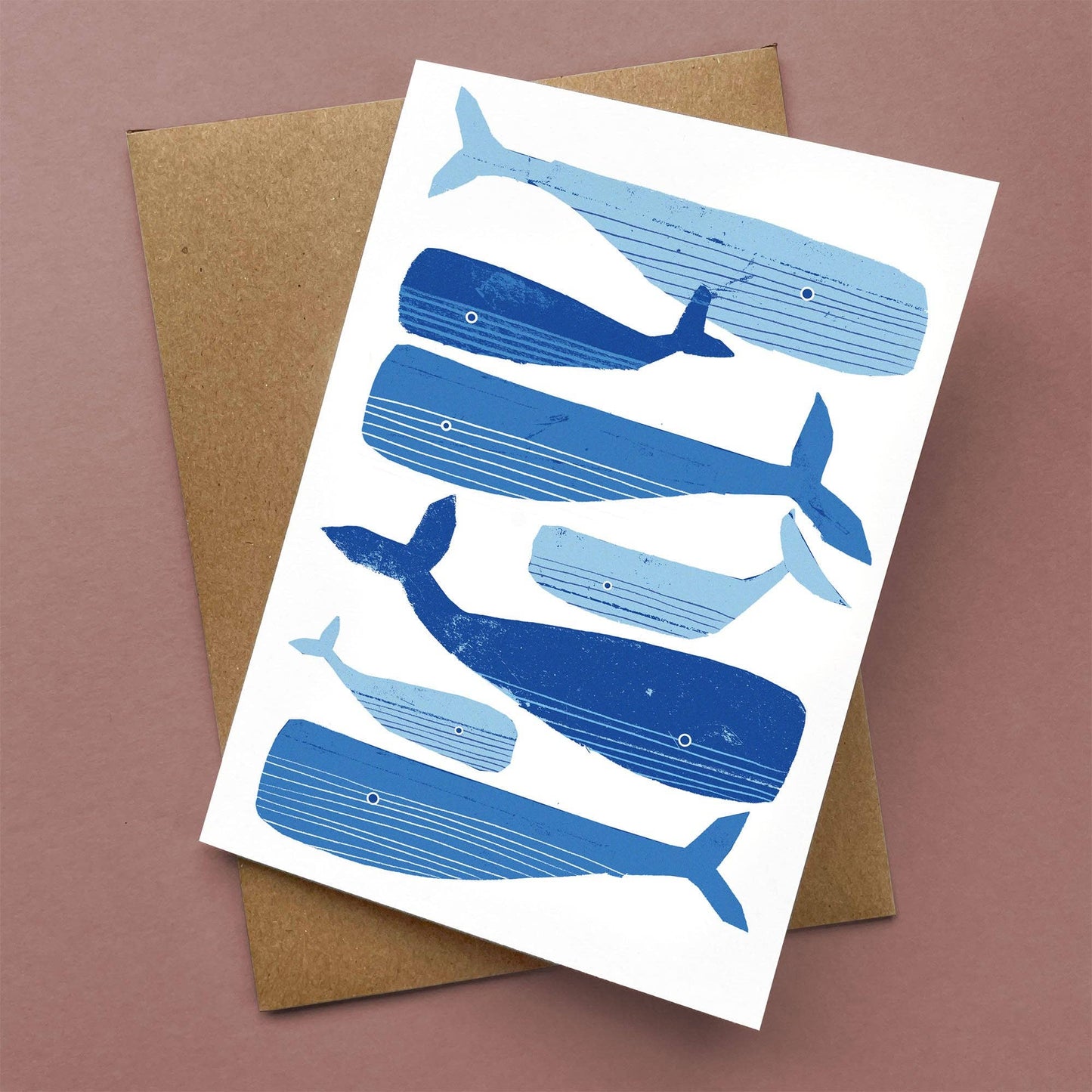 Kautzi Illustrations - Greeting Card Pod of Whales - Agricola Street Books