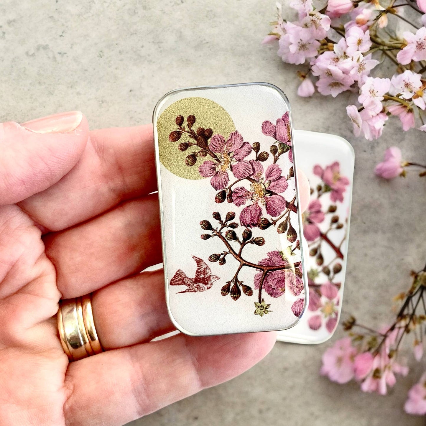 Firefly Notes - Cherry Blossom & Swallow Notions tin