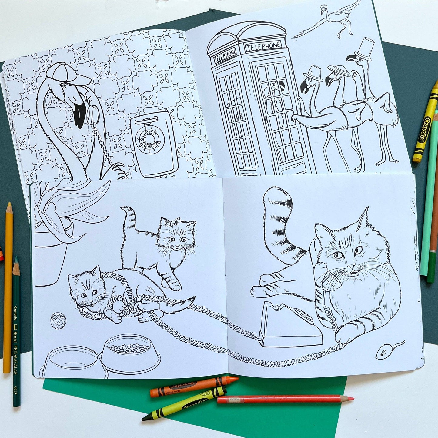 Sardines Studio - Coloring book, Animals on the phone