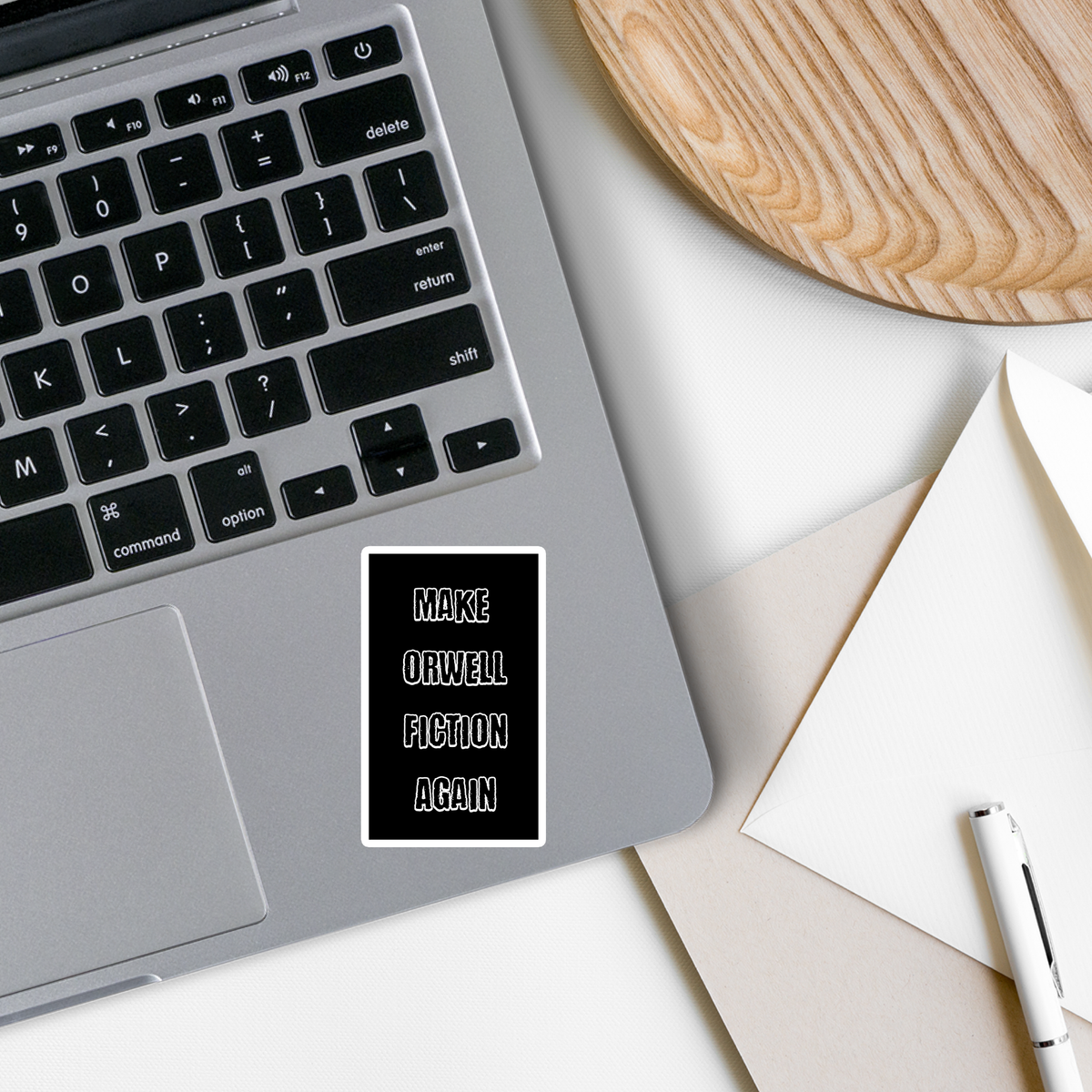 SlapPolitics Stickers - Make Orwell Fiction | Politics | Waterproof Bumper Sticker