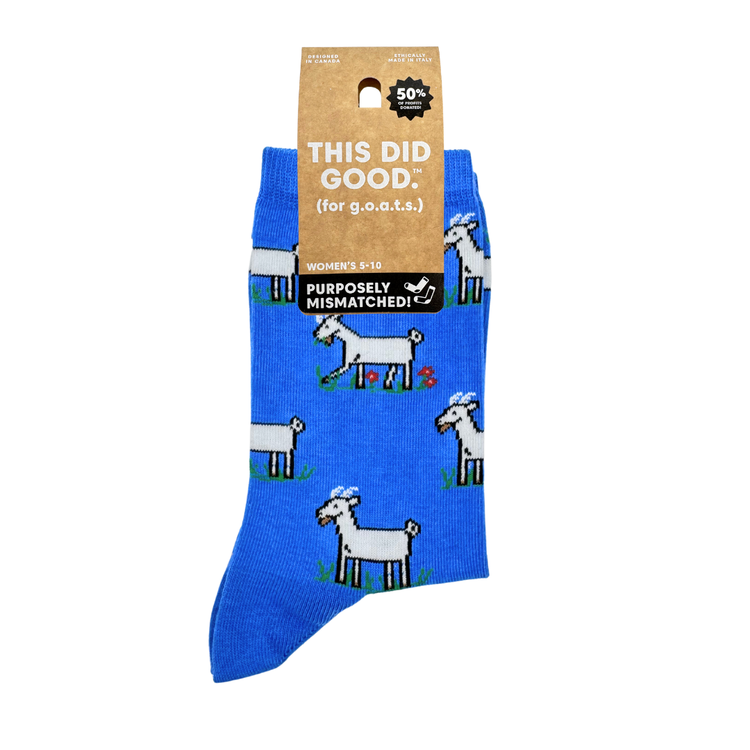 Friday Sock Co. - Women's Goats This Did Good Mismatched Crew Socks