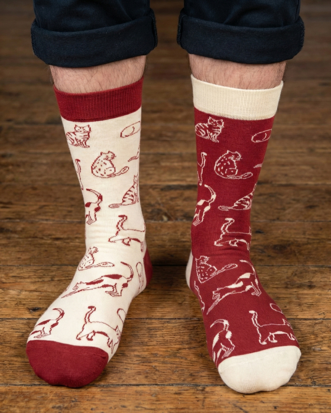 Friday Sock Co. - Women’s Cats This Did Good Mismatched Socks, Socks Give Back
