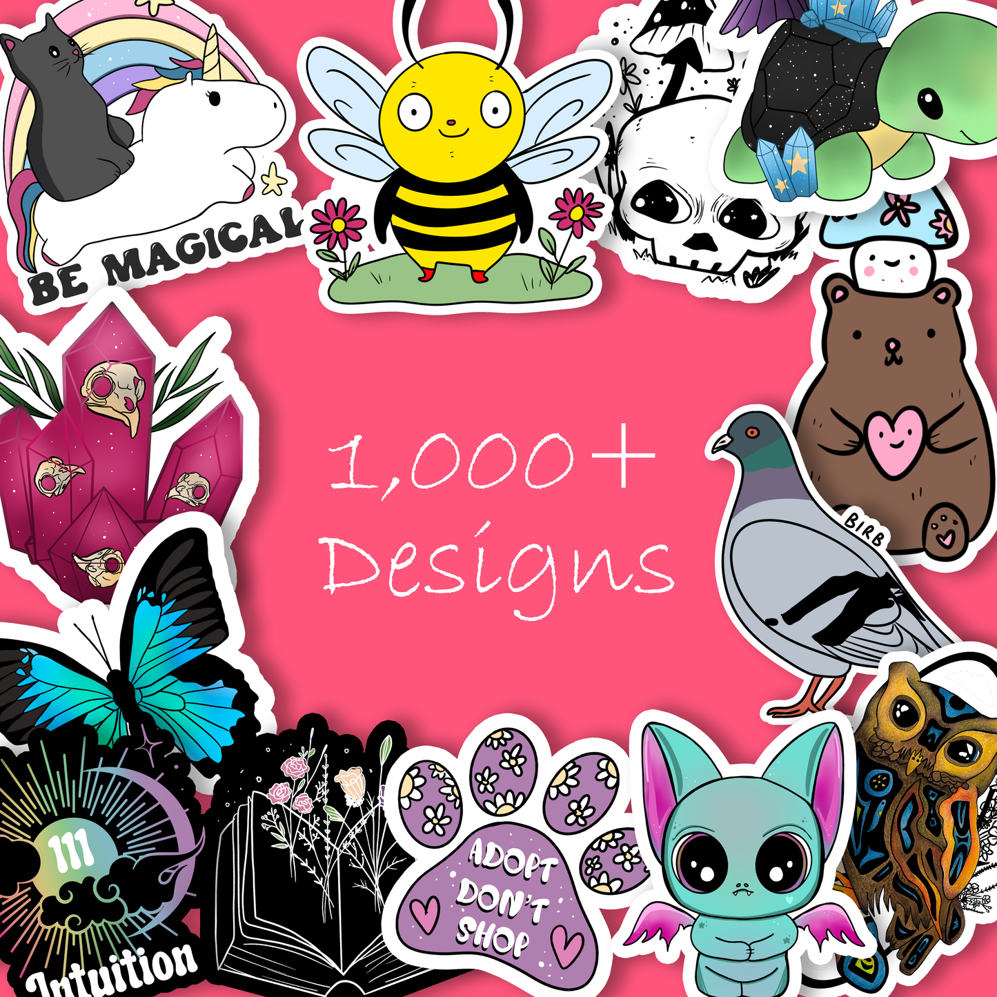 Rebel and Siren Stickers - Rocking Raccoon | Animal | Waterproof Sticker | 3"