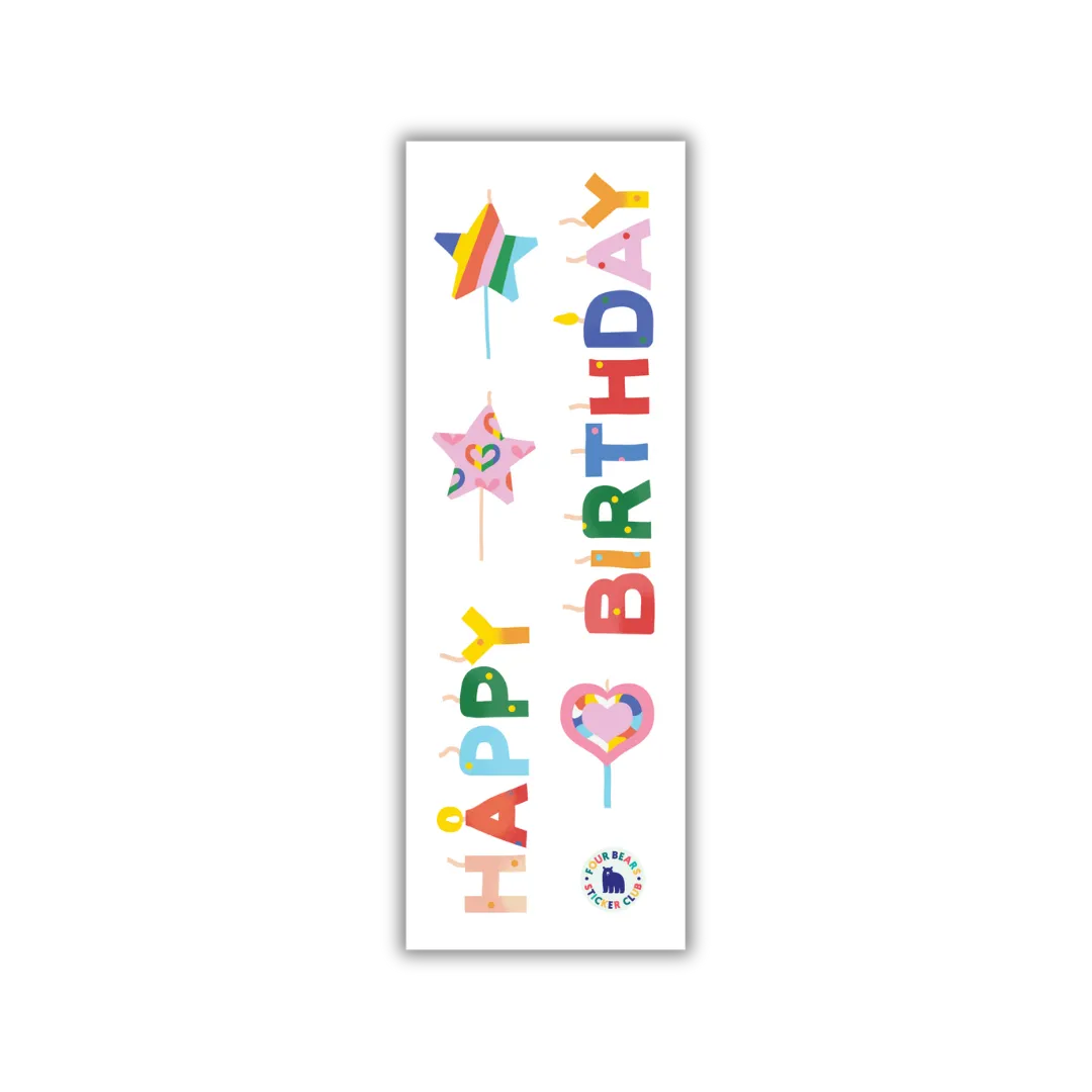 Four Bears Sticker Club - Birthday Candles