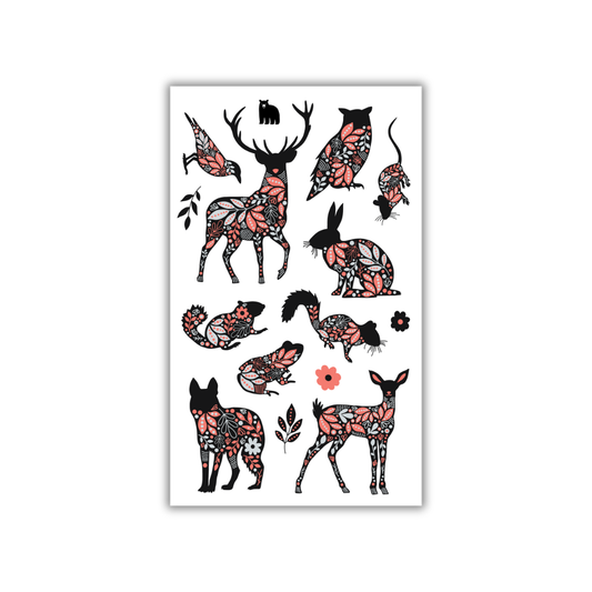 Four Bears Sticker Club - Floral Silhouettes