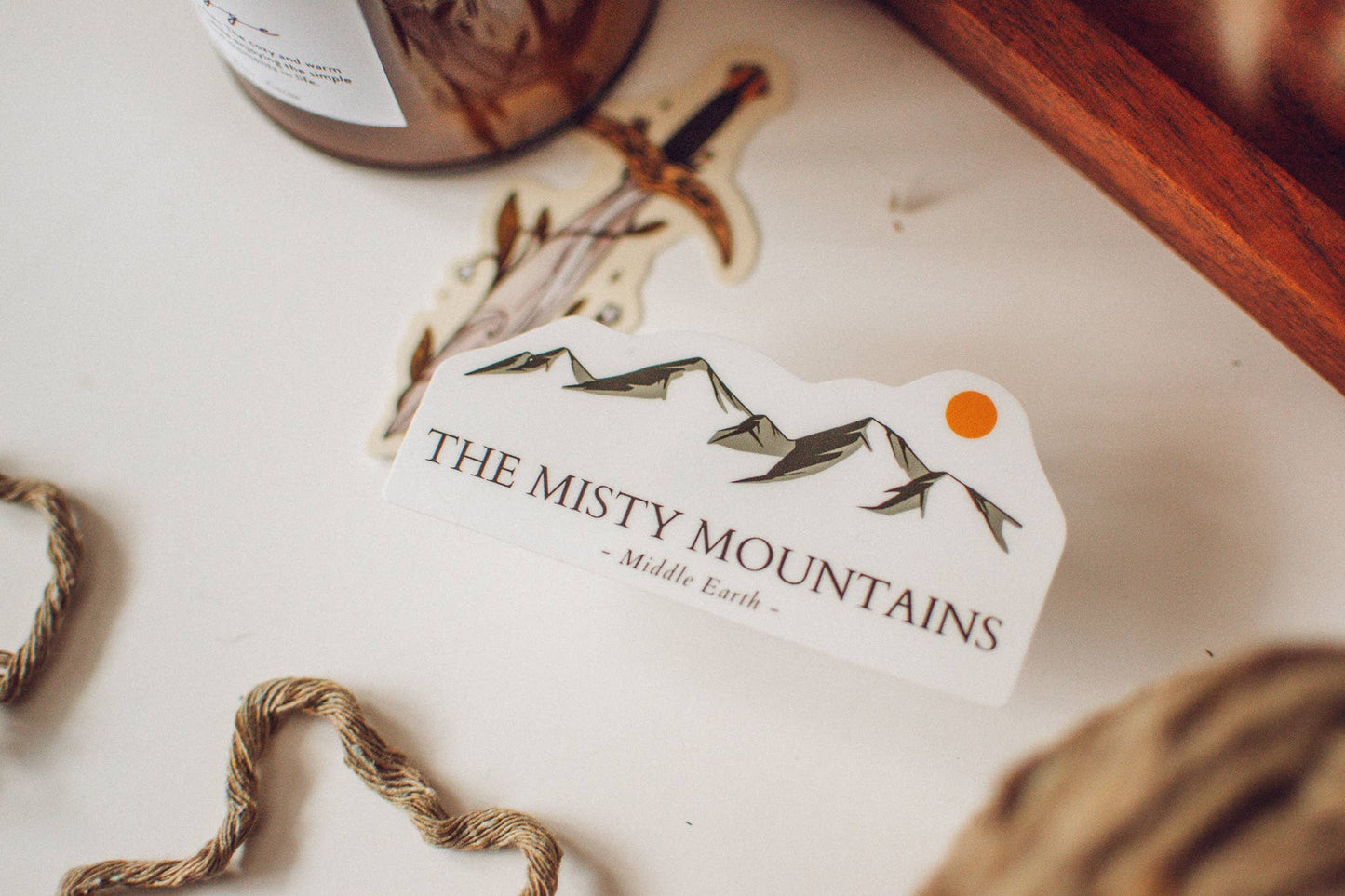 Brush & Bird - The Misty Mountains Sticker | Lord of the Rings Inspired Art