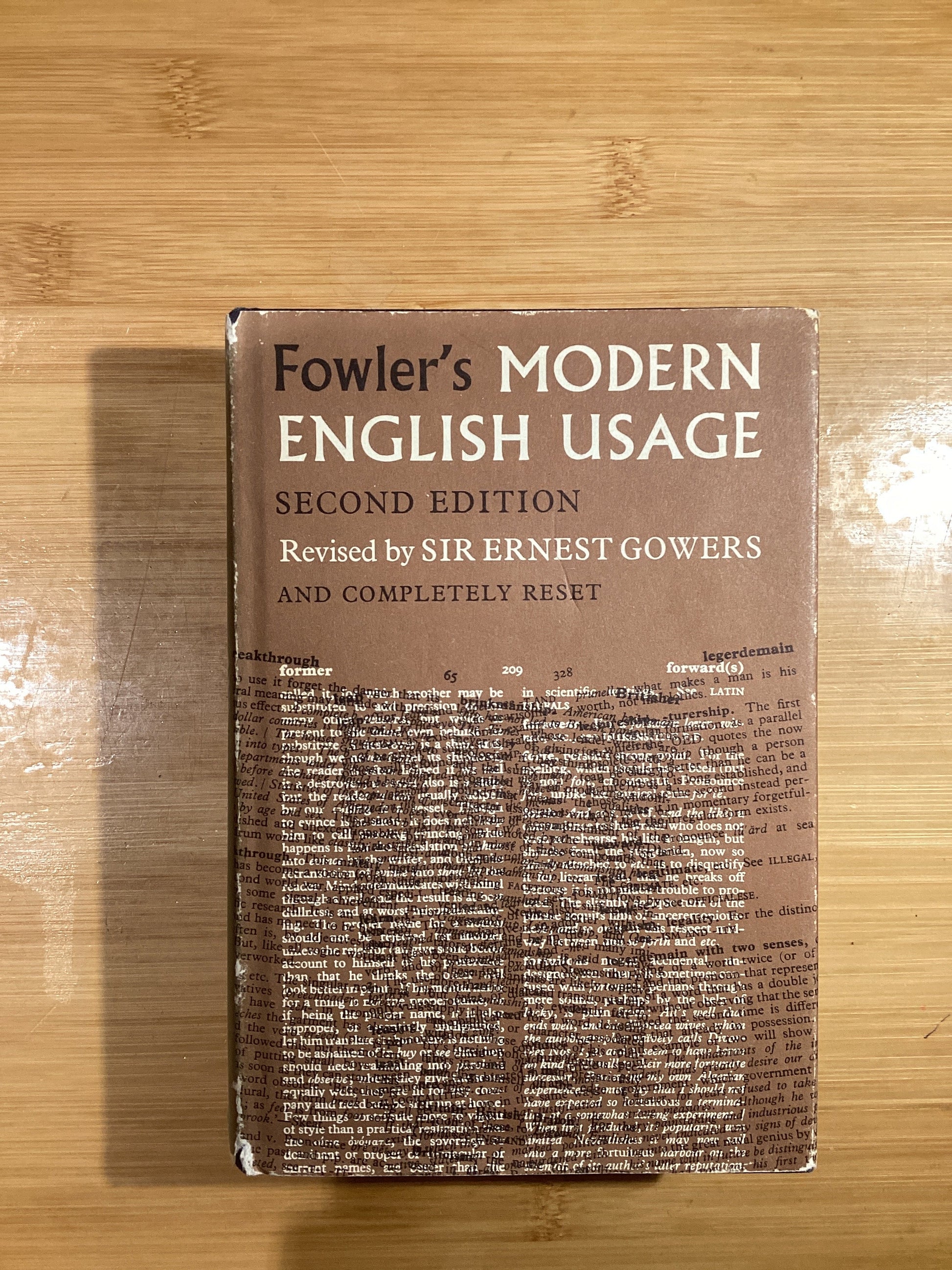Fowler's Modern English Usage (2nd Edition) - Agricola Street Books