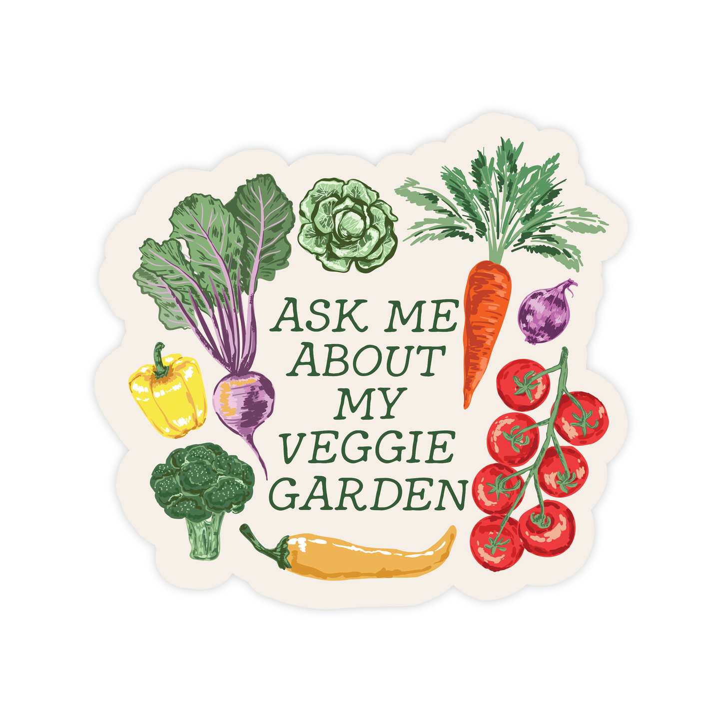 Pretty by Her - Ask Me About My Veggie Garden Sticker