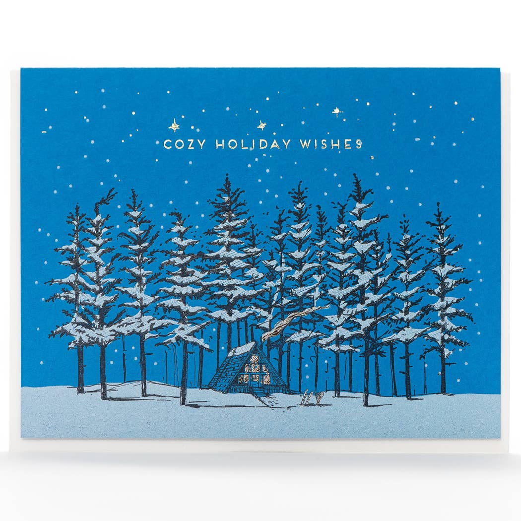 Porchlight Press Letterpress - Holiday Cozy A-Frame Card