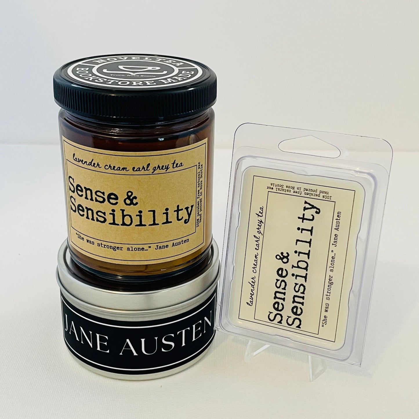 NovelTea Bookstore & Gifts - Sense and Sensibility -  Lavender & Earl Grey Scented Candle