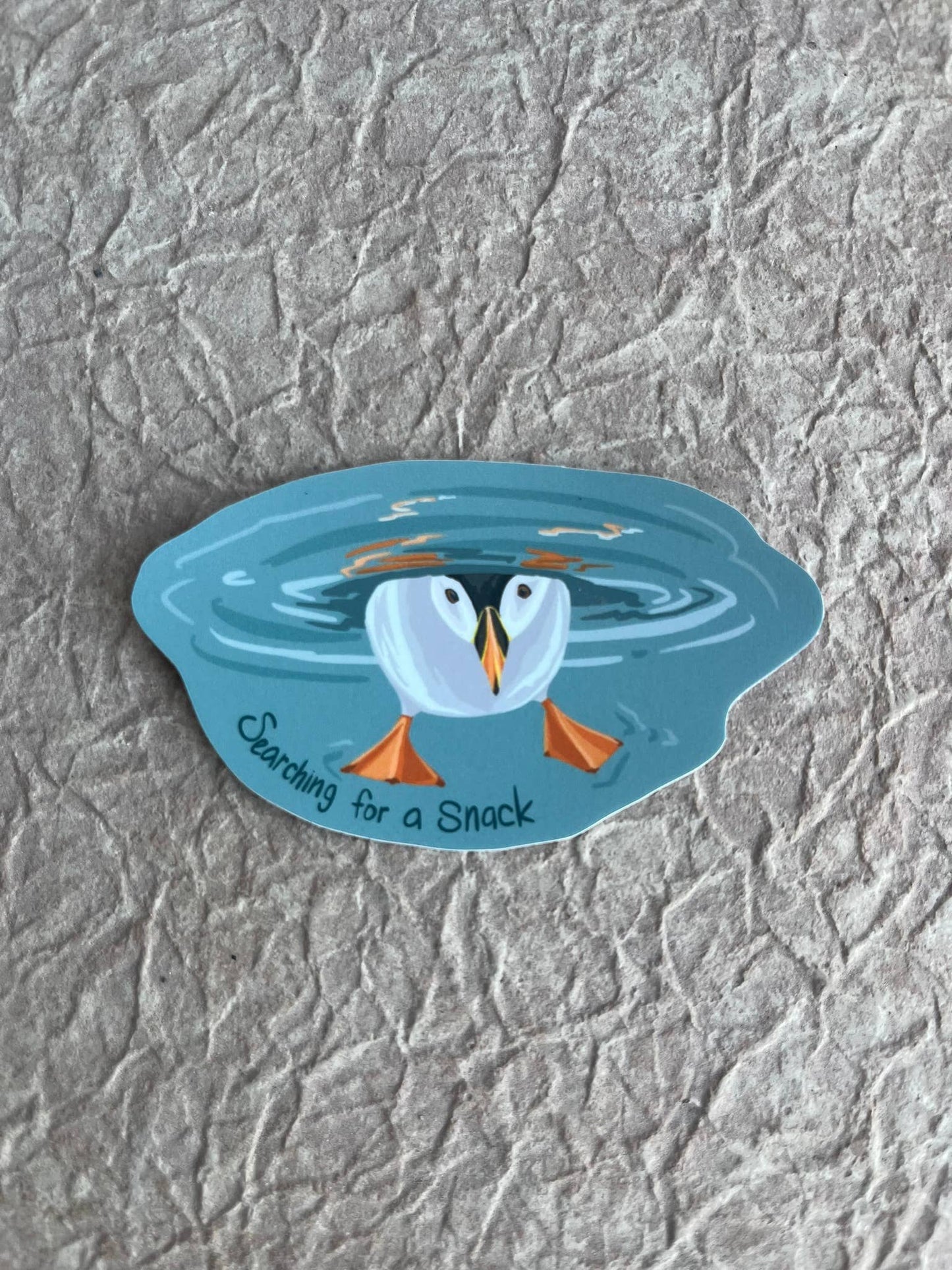 Bygone Art Project - Puffin Sticker | Searching for a Snack, Sweet Treat, Bird