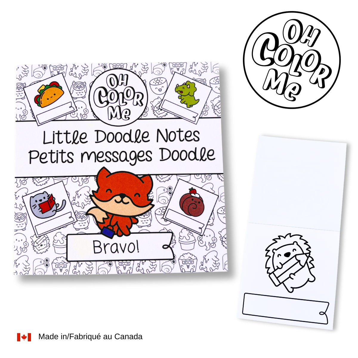 Oh Color Me - Little Doodle Notes, 4"x4" - Agricola Street Books
