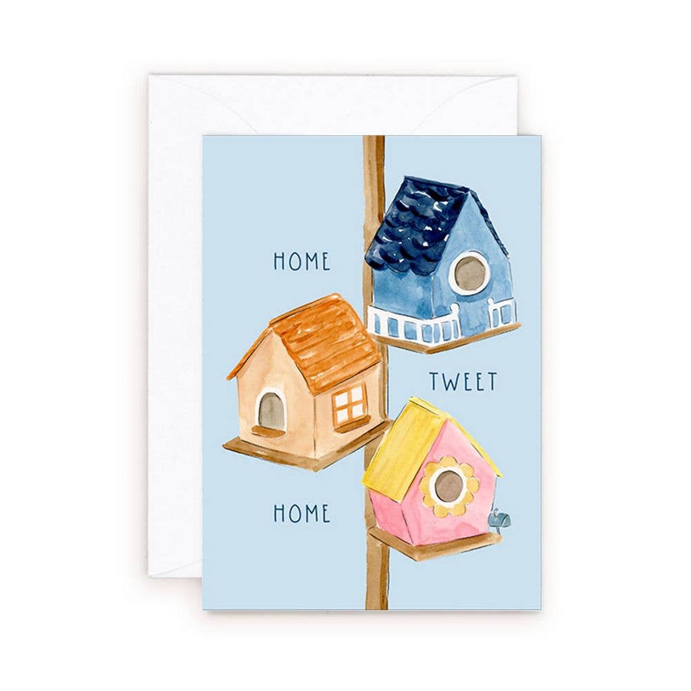 Almeida Illustrations - Mini Card - Home Tweet Home Enclosure Card | New Home - Agricola Street Books