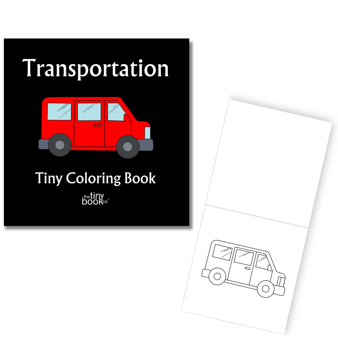 The Tiny Book Co. ™ - Transportation Tiny Coloring Book