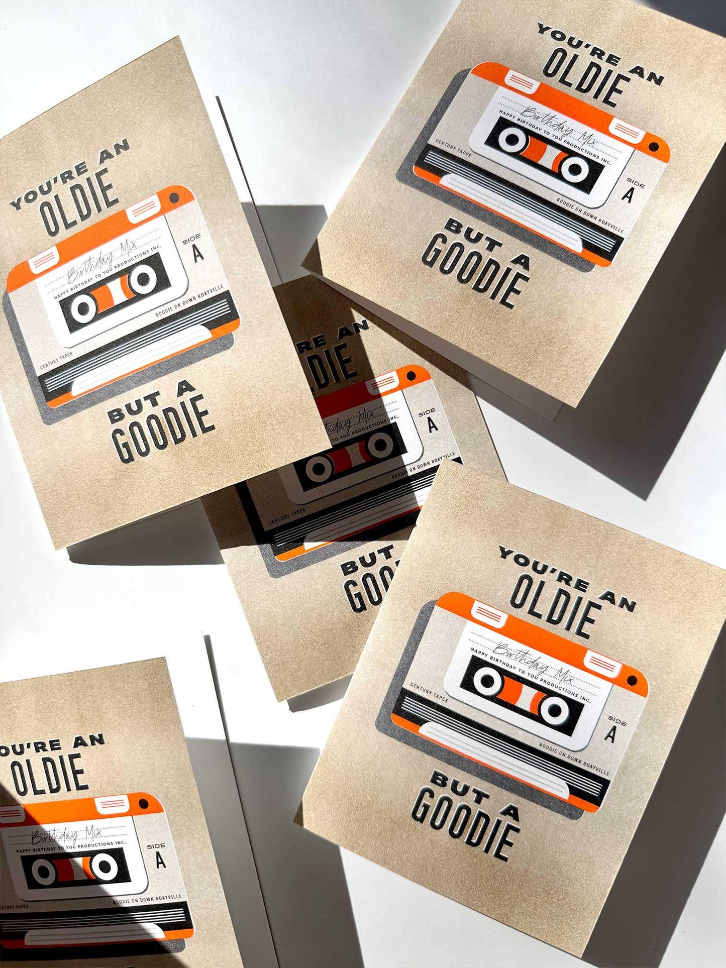 SLY EYE - Retro Birthday Risograph Card Vinyl/Cassette Design
