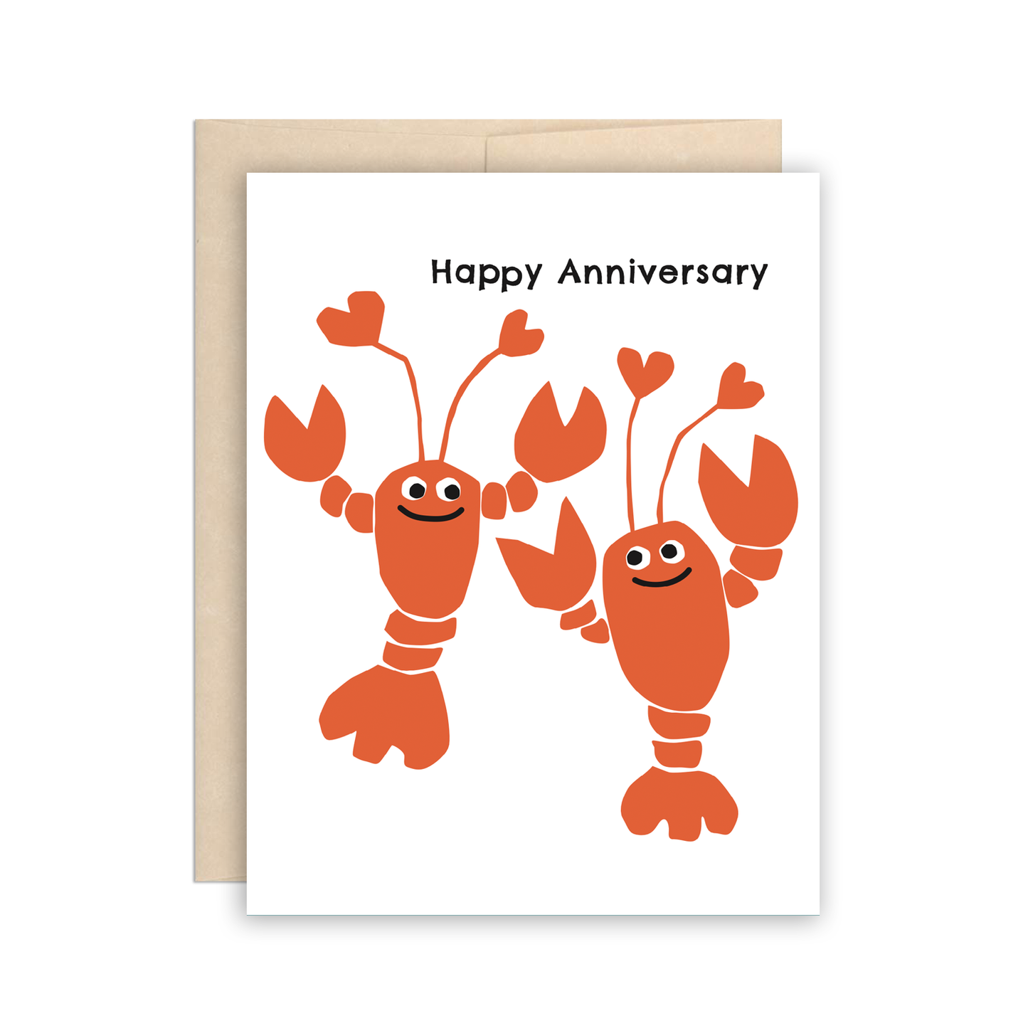 The Beautiful Project - Cute Lobster Anniversary Love Greeting Card