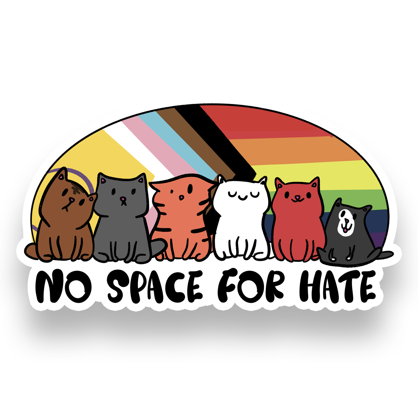 Rebel and Siren Stickers - No Space for Hate | LGBTQ | Protest | Vinyl Sticker | 3.5"
