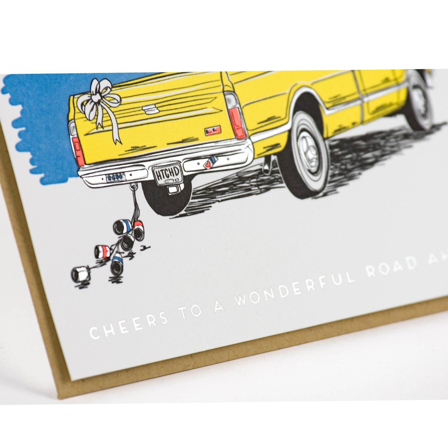 Porchlight Press Letterpress - Wedding Truck Sunset Card - Agricola Street Books