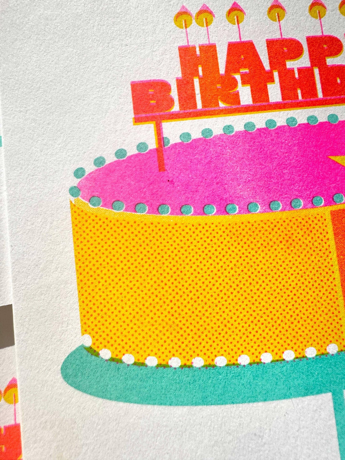 SLY EYE - Mid Century Modern Risograph Birthday Card