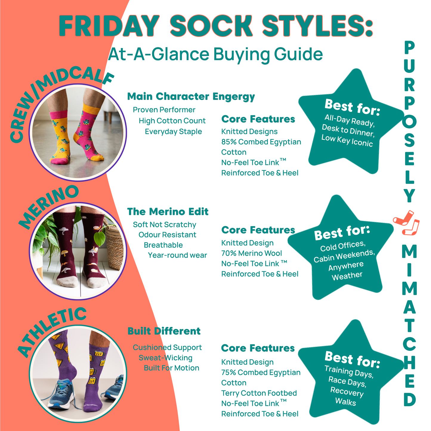 Friday Sock Co. - Men's Cozy Black Cat Mid-Calf Socks - Novelty Socks for Dad