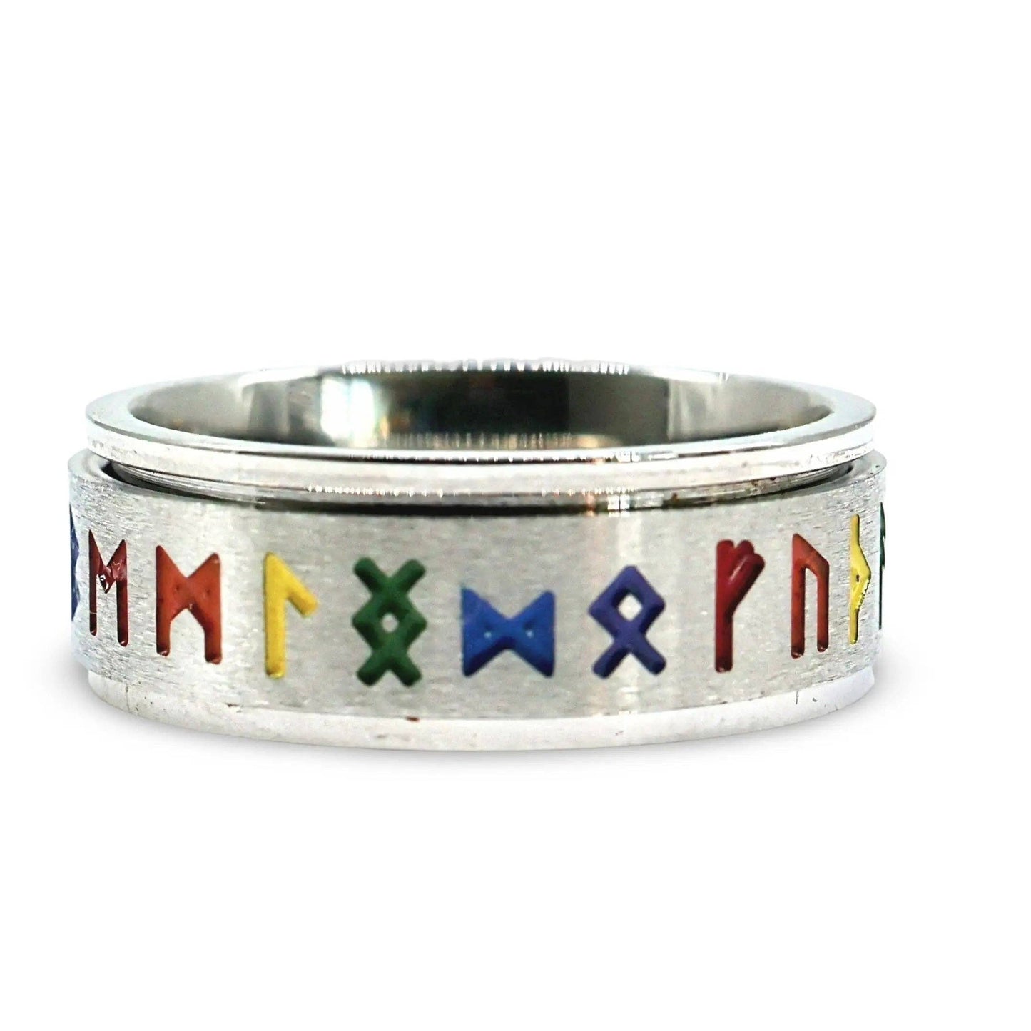 Arômes & Évasions - Ring - Stress Anxiety Relief - Viking Amulet Enamel Rotating - Agricola Street Books