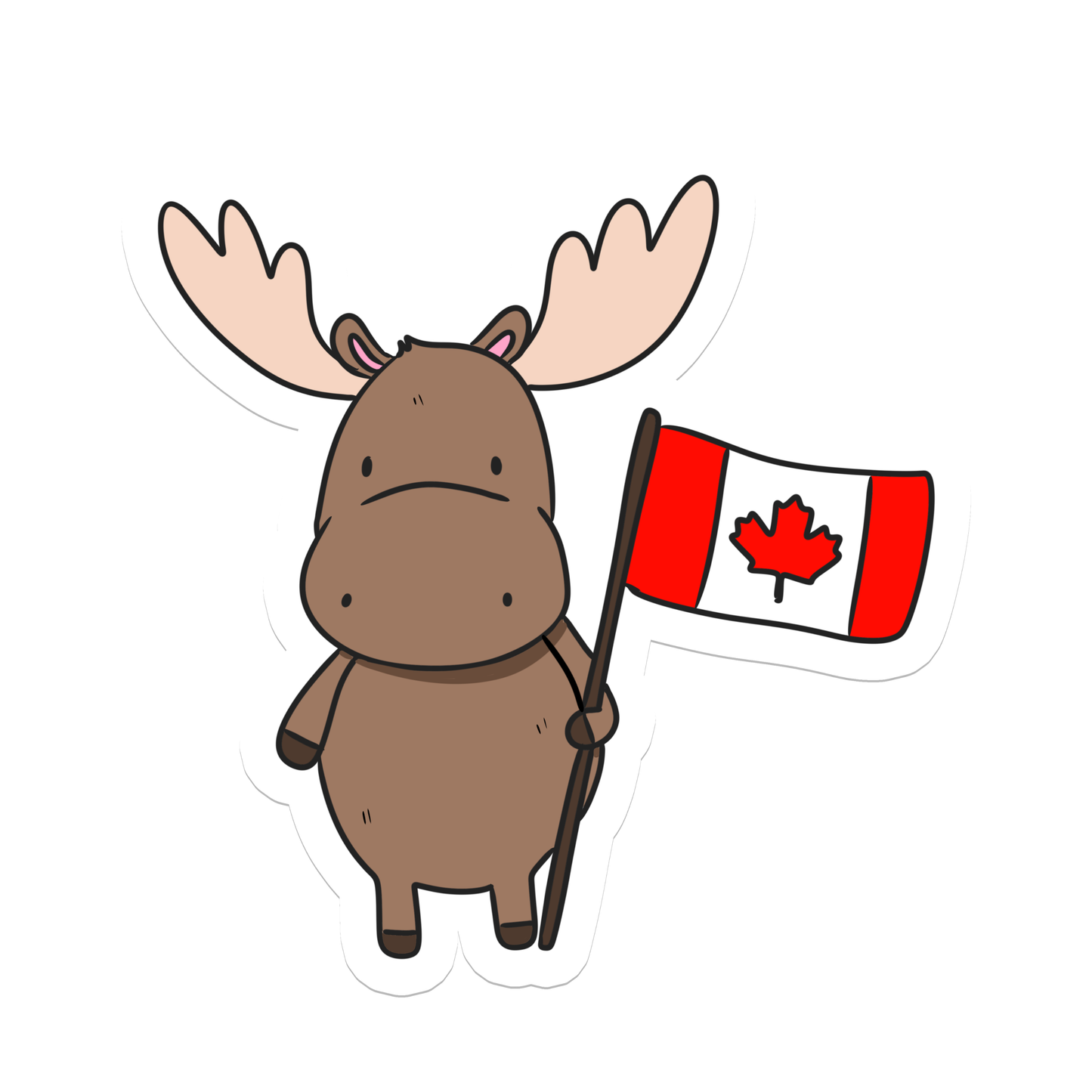 Rebel and Siren Stickers - Canadian Moose | Animal | Waterproof Sticker | 3"