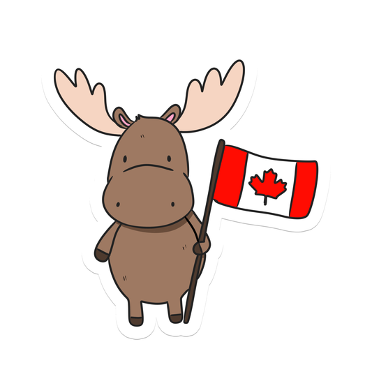Rebel and Siren Stickers - Canadian Moose | Animal | Waterproof Sticker | 3"