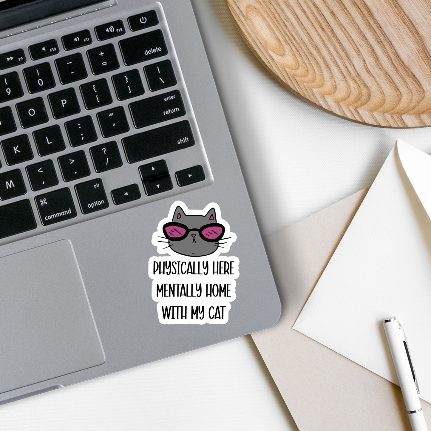 Rebel and Siren Stickers - Mentally Home with My Cat | Waterproof Vinyl Sticker | 3"