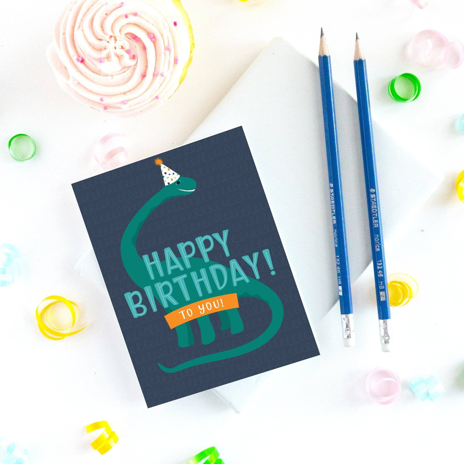 Pedaller Designs - Happy Birthday to You Children's Dinosaur Birthday Card - Agricola Street Books