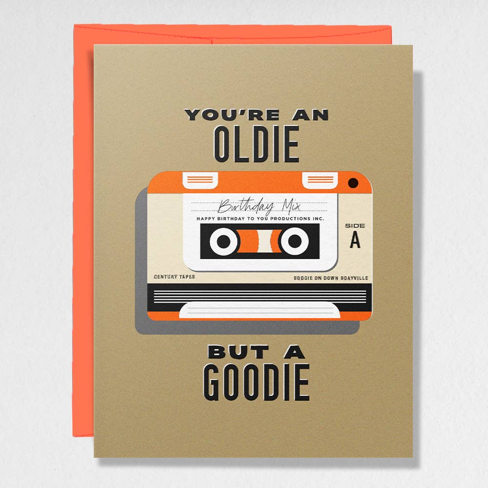 SLY EYE - Retro Birthday Risograph Card Vinyl/Cassette Design