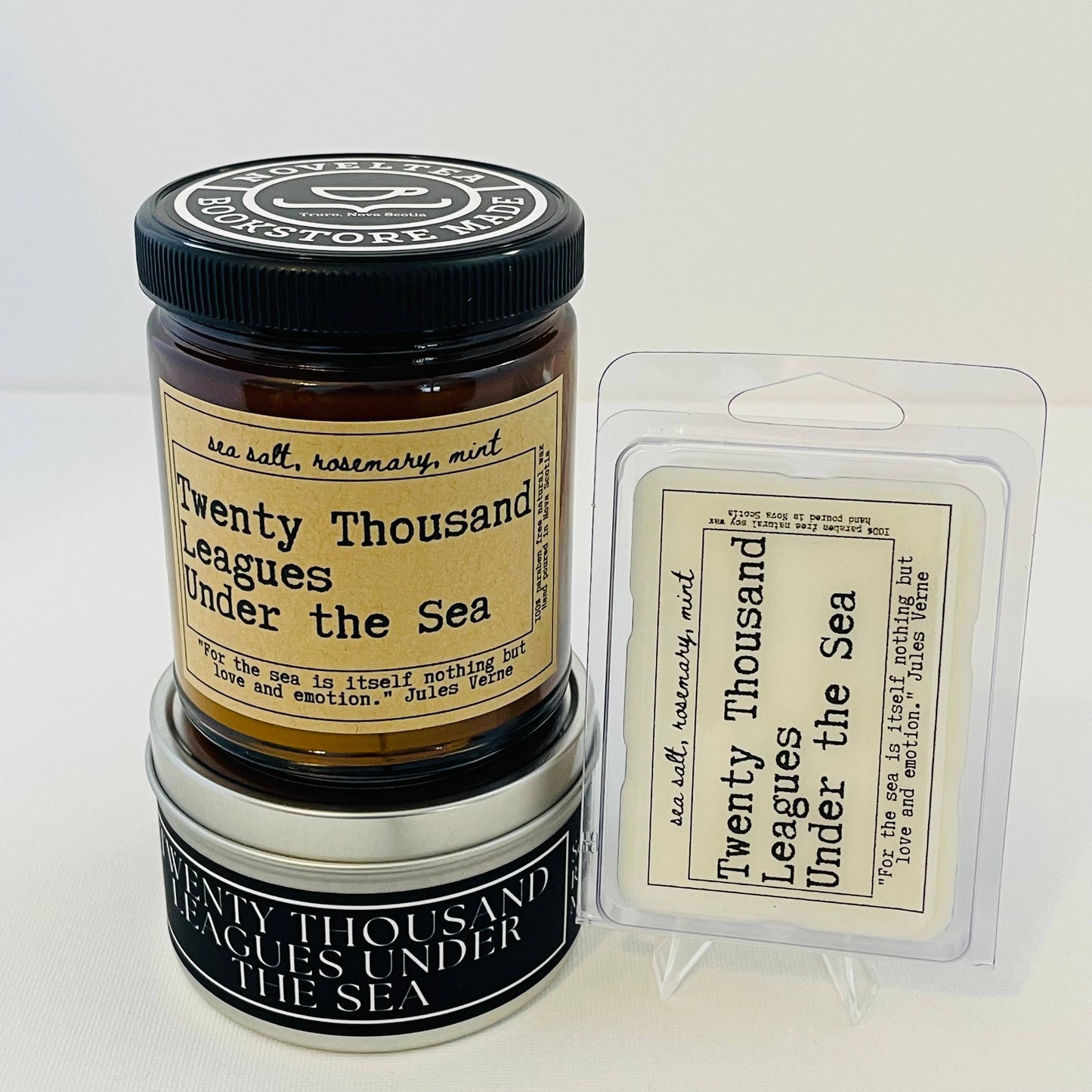 NovelTea Bookstore & Gifts - Twenty Thousand Leagues Under the Sea -  Sea Salt & Rosemary